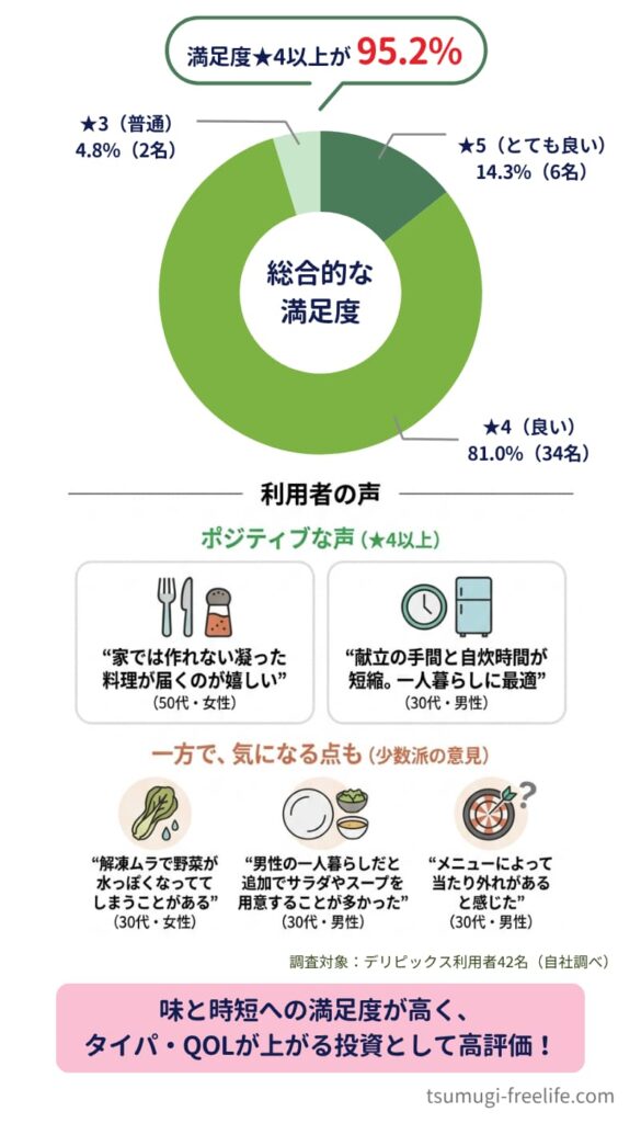 デリピックス：満足度アンケート結果